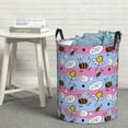 thumbnail image 5 of Picia Bees And Daisies Striped Large Laundry Basket, Waterproof, Freestanding Laundry Hamper, Collapsible Tall Clothes Hamper with Extended Handles-Small, 5 of 8