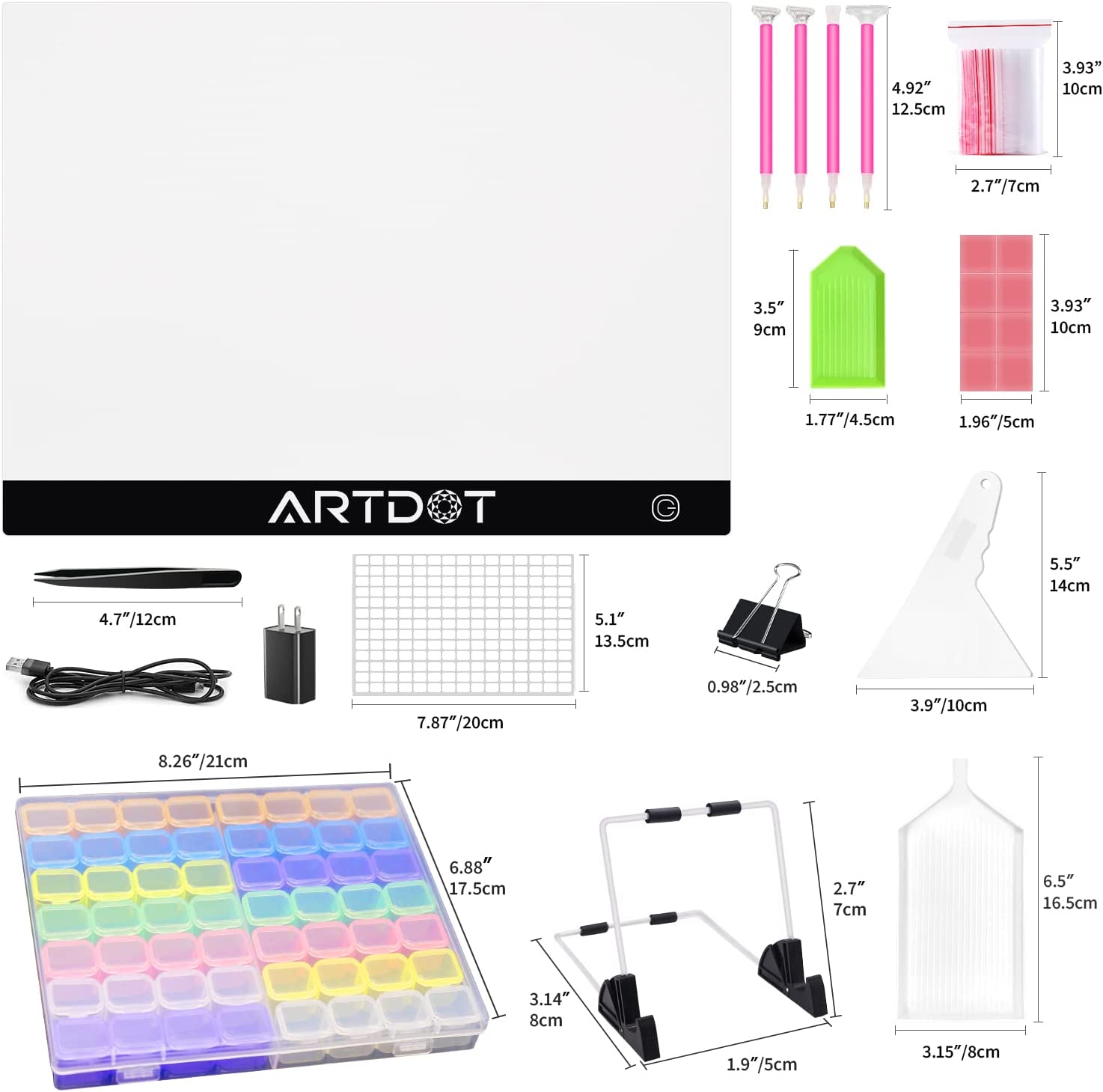 ARTDOT A2 LED Light Pad for Diamond Painting USB Powered Light