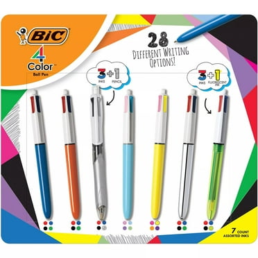 (4 pack) BIC Cristal Xtra Smooth Stic Ball Pen, 1.0 mm, Blue, 10 Pack ...