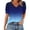 Blue, variant on Womens Tops Short Sleeve Buttons Shirts V Neck Spring Fashion Summer Outfits Plus Size Blouses Dressy Casual Tees Green L