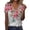 Pink, variant on Njagoc3 Women's Romantic Floral Embellished Short Sleeve Top - Elegant Everyday Casual & Date Night Wear