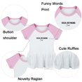 thumbnail image 2 of Social Distancing Fail Funny Dresses For Baby, Newborn Babies Skirts, Infant Princess Dress, 0-24M Kids Graphic Clothes (Pink Raglan Dresses, 18-24 Months), 2 of 5