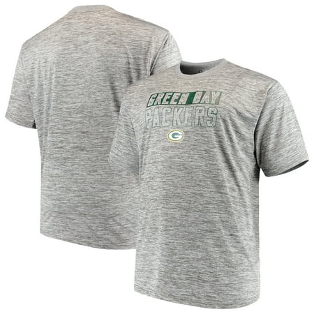 Cw Jersey - Men's Majestic Heathered Gray Green Bay Packers Big & Tall Last Chance Ply Reflective T-Shirt