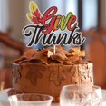 thumbnail image 5 of Give Thanks Happy Thanksgiving Cake Topper Happy Fall Day Theme Party Cake Supplies rations, 5 of 5
