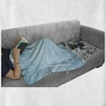 thumbnail image 6 of Rock Soft Flannel Fleece Throw Blanket, Hundreds of Pebbles by the Sea on the Beach 5 Stacked in a Group Blue Sky and Water, Cozy Plush for Indoor and Outdoor Use, 70" x 90", Multicolor, by Ambesonne, 6 of 6