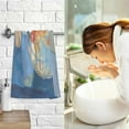 thumbnail image 7 of Yayeee 100% Cotton Hand Towels for Bathroom 16" x 28" Soft Absorbent Kitchen Towel, Blue Goldfish, 7 of 7