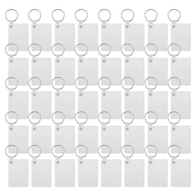 Paquete de 40 Llaveros de SublimacióN en Blanco de Doble Cara de Transferencia de en Blanco MDF Tablero en Blanco SublimacióN en Blanco DIY