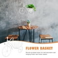 thumbnail image 4 of PENIKOKO Balcony Hanging Rack Wall Bike Planter White Iron Balcony Hanging Flower Rack 1Pcs, 4 of 8