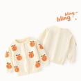thumbnail image 3 of Godderr Baby Girls Knitted Cardigan Sweater Crewneck Knit Crochet Button Closure Cardigan Tops Coat Outwear for Toddler, 3 of 5