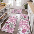 thumbnail image 2 of Pioneer Flower Floral Print Pattern Kitchen Rugs Sets Of 3,Kitchen Runner Rugs Non Skid Washable,Decorative Kitchen Floor Mats for Kitchen,Sink,Laundry,17"x30"+ 17"x47" + 17"x59", 2 of 6