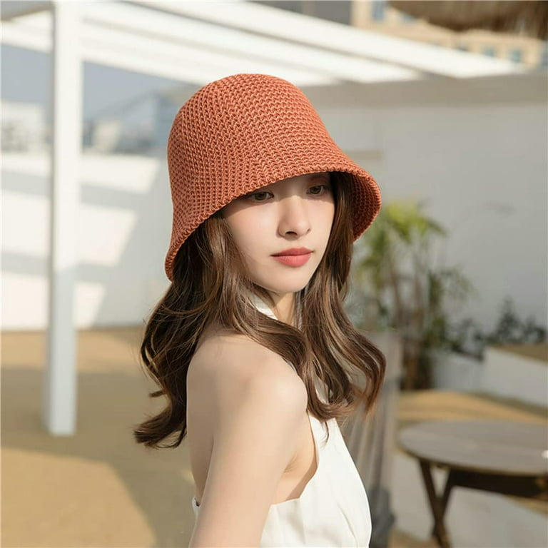 CoCopeaunts Women's Straw Fishermen Hat Beach Stylish Straw Summer Casual  UV Protection Breathable Commute Travel Hat Vacation Spring 