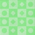 thumbnail image 1 of Ahgly Company Tapis d'Intérieur Lavable en Machine Carré Transitionnel Vert Pastel, 6 Pieds Carré, 1 of 7