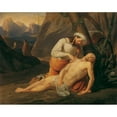 thumbnail image 2 of Erasmus Von Engert 18x15 Gold Ornate Wood Frame and Double Matted Museum Art Print Titled - The Merciful Samaritan (1835), 2 of 4