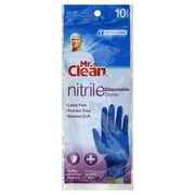 Mr. Clean 243058 Disposable Nitrile Latex-free Gloves, 10 Count