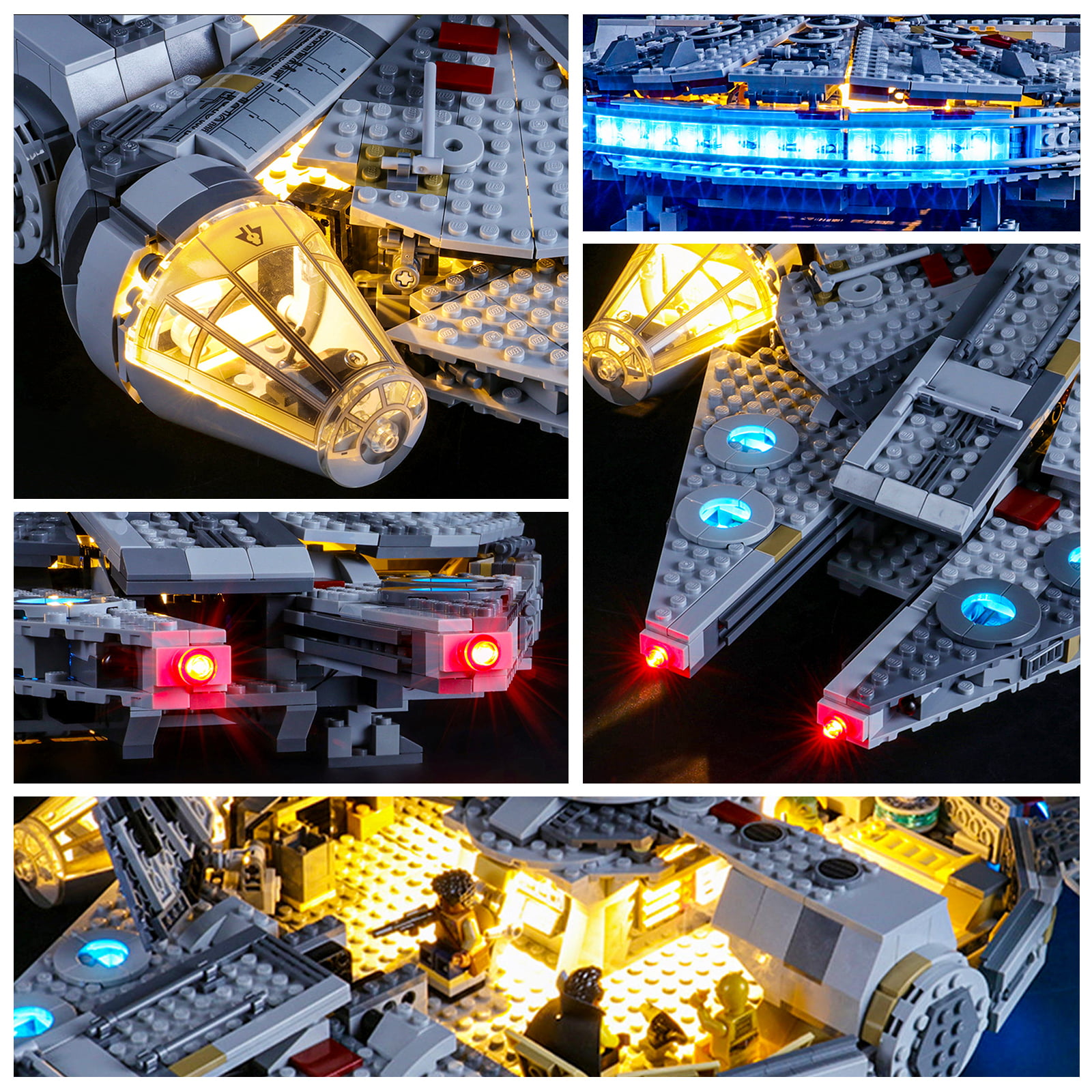 DALDED LED Light Kit for Lego Millennium Falcon 75257, Compatible with Lego  75257, Lighting Your Toy for Millennium Falcon - Without Model (Not