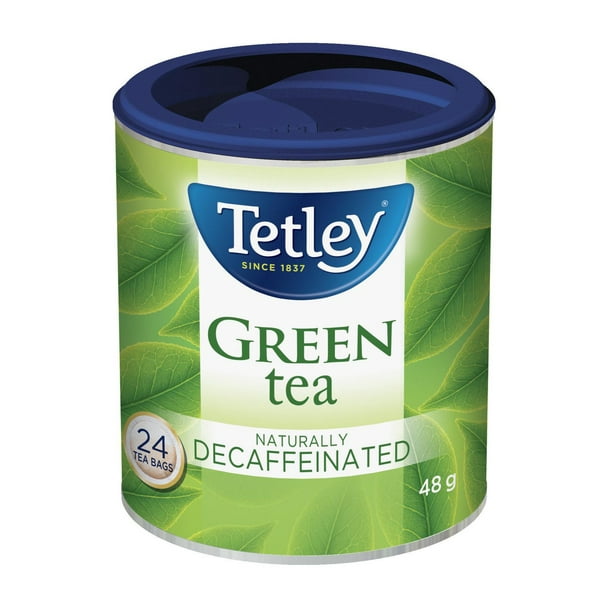 Thé vert naturellement décaféiné de Tetley 24 sachets