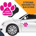 thumbnail image 7 of Magnet Me Up I Love My Dogs Pink Pawprint Magnet Decal, 5 Inch, Vinyl Automotive Magnet, 7 of 7