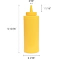 thumbnail image 7 of TrueCraftware- Set of 12 Squeeze Condiment Dispensing Bottles 12 oz Yellow- Plastic Squeeze Bottle For Sauces Spreads Ketchup Mustard Mayo Hot sauces and Olive oil, 7 of 7