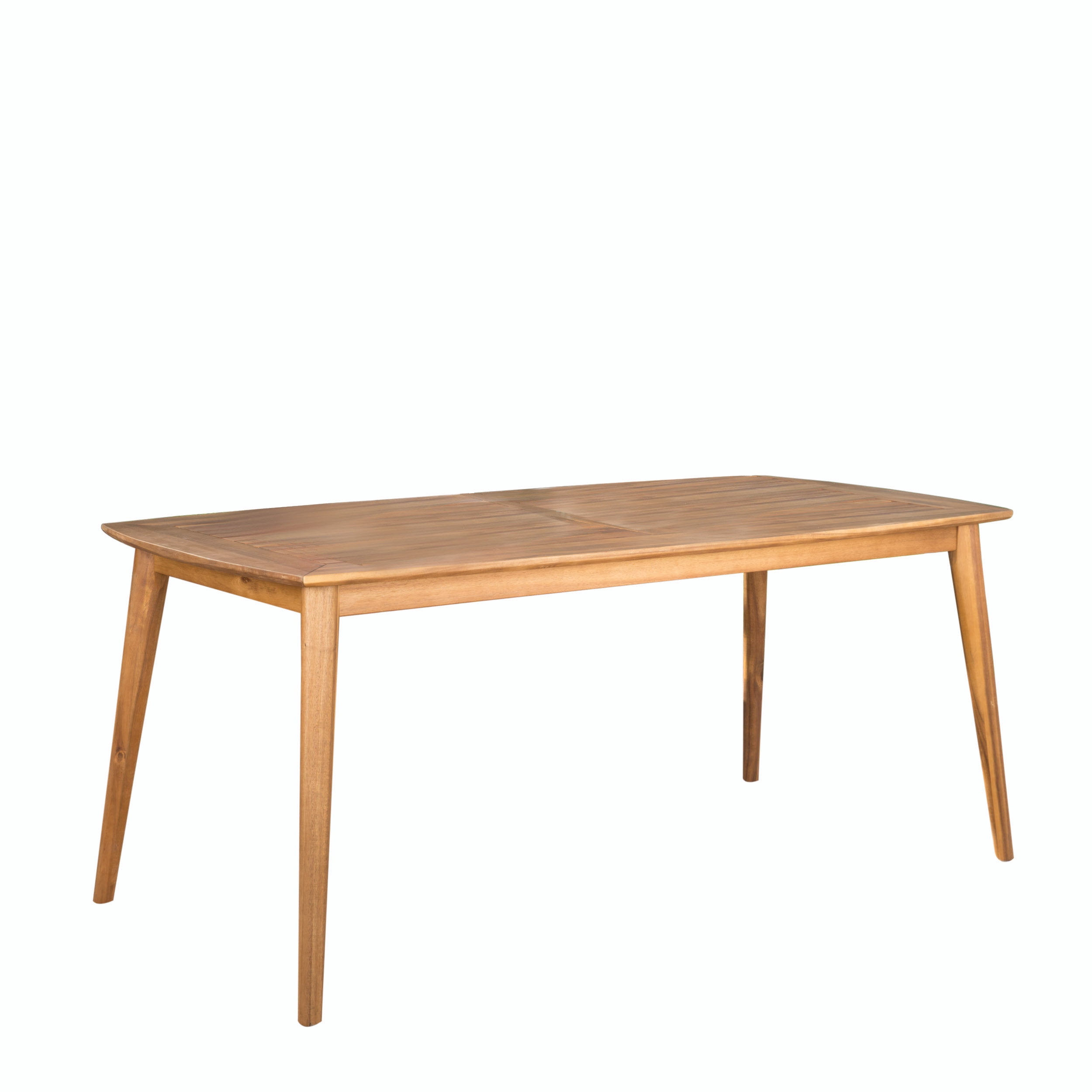 Outdoor Dining Table, Standard Acacia Wood Frame Household Table for Patio Garden, Teak