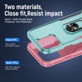 thumbnail image 6 of Dteck Case for iPhone 16 Pro,Shockproof Rubber Military Grade Drop Protection Dual Layer Case Ring Holder Kickstand Cover for iPhone 16 Pro, Green+Pink, 6 of 9