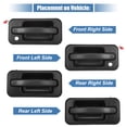 thumbnail image 3 of Juego de manijas de puerta Unique Bargains 4 piezas Hummer H2 plástico negro, 3 of 7