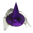 thumbnail image 2 of Rose Witch Hat for Women, Halloween Mesh Witch Hat with Roses, Foldable Costume Accessory for Masquerade, Carnival, Cosplay, Party Dress Up and Holiday Decoration, 2 of 7