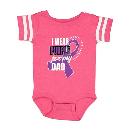 

Inktastic Chronic Pain I Wear Purple For My Dad Gift Baby Boy or Baby Girl Bodysuit