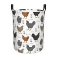 thumbnail image 6 of Picia Retro Rooster Large Laundry Basket, Waterproof, Freestanding Laundry Hamper, Collapsible Tall Clothes Hamper with Extended Handles-Medium, 6 of 8
