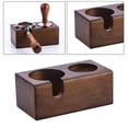 thumbnail image 5 of Manual Coffee Tamper Holder Bracket Tool Stand Rustic Barista Tools Brown 2 holes A, 5 of 8