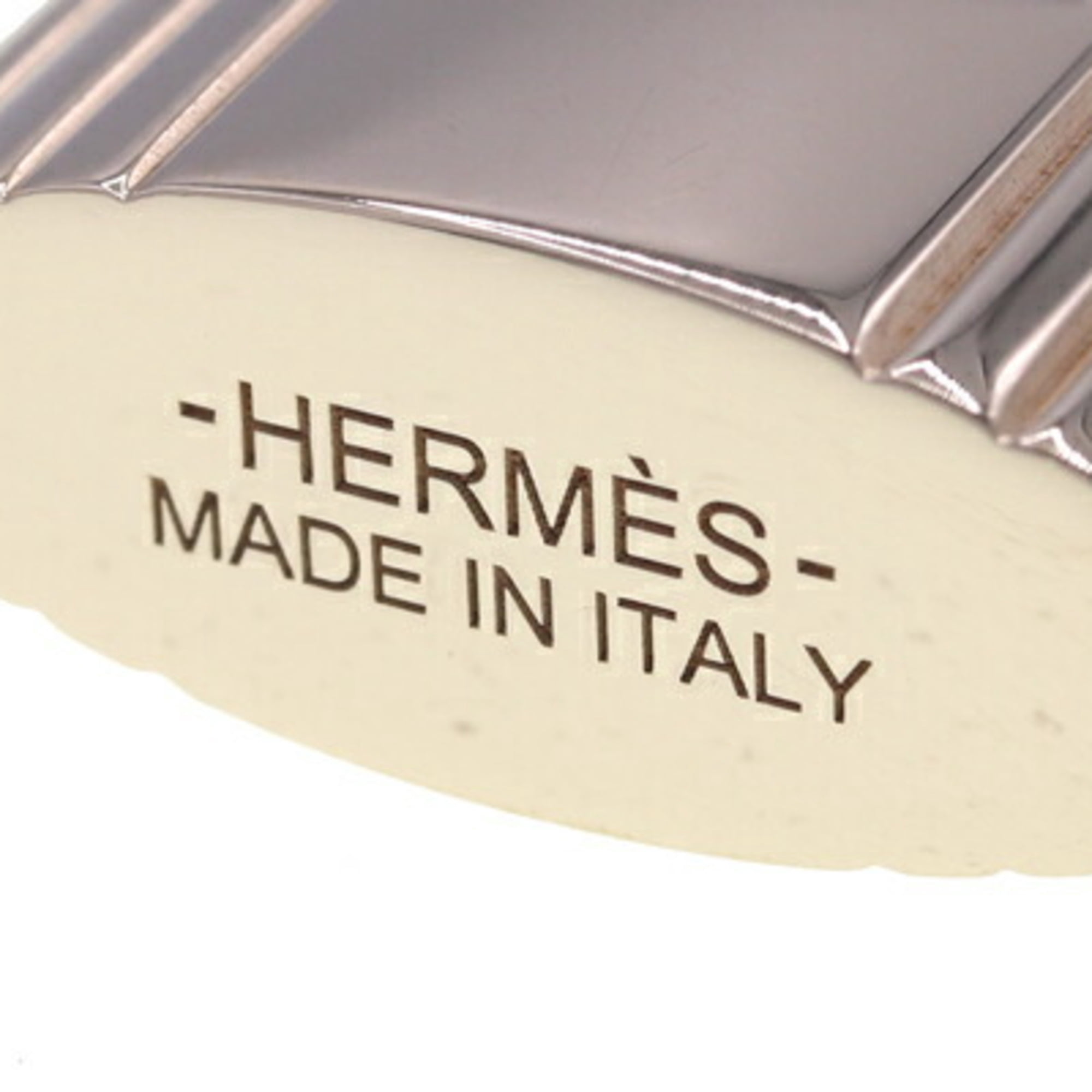 Pre-Owned Hermes scarf ring, gold metal loop charm, padlock, clasp, women's, HERMES (Good)
