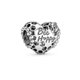 thumbnail image 1 of Women's Sterling Silver Bee Happy Honeycomb Heart Bracelet Charm, 1 of 1