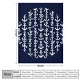 thumbnail image 4 of YANMS Nautical Throw Blanket Navy Blanket for Women Men Plush Soft Nautical Anchor Decor Decoration for Bedroom Living Rooms Sofa Couch,Ocean Themed, 4 of 6