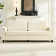thumbnail image 4 of MUZZ 85"w 3 Seater Sofa and Couch with USB ports and Side pockets, Comfy Corduroy Oversized Deep Seat Sofa for Living Room/Small Space, Beige, 4 of 8