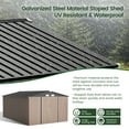 thumbnail image 3 of GVDV 10x14 FT Outdoor Metal Storage Shed, Durable Garden Shed with Updated Frame Structure for Backyard, Patio, Tool Storage, All-Weather Shelter, 3 of 10