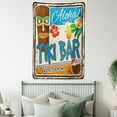 thumbnail image 4 of Tiki Bar Tapestry, Rusty Vintage Sign Aloha Exotic Cocktails and Coconut Drink Antique Nostalgic, Wall Hanging for Bedroom Living Room Dorm Decor, 60W X 80L Inches, Multicolor, by Ambesonne, 4 of 5