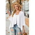 thumbnail image 3 of Cueply Women's Cardigan 3/4 Sleeves Lightweight Casual Open Front Shrug Drape Knit Sweater Tops, 3 of 7
