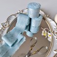 thumbnail image 5 of Hmgxay Flash Bronzing Chiffon Ribbon, Hand Tear Raw Silk Ribbon for Decorations, Frayed Edge Luxury Ribbon for Weddings and Christmas, Versatile Crafting Ribbon for Gift Wrapping(Light Blue), 5 of 6