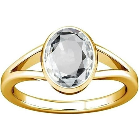 Divya Shakti 11.25-11.50 Carat White Sapphire Safed Pukhraj Gemstone Panchdhatu Alloy Ring for Mens & Womens (3)