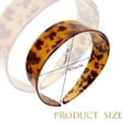 thumbnail image 2 of Tortoise Shell Acetic Acid Headband for Women, Wide Plastic Leopard Print Hairband, Fashionable Vintage Hair Accessory for Daily Wear & Parties, 2 of 4