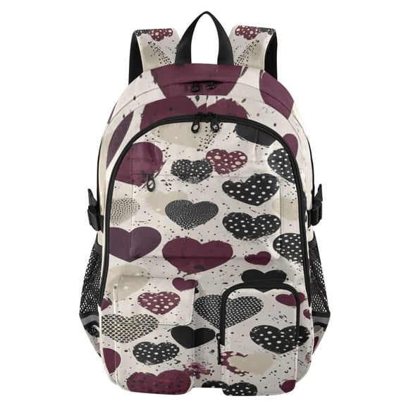 DIXRUYEE Red Cherry Sky Backpack for School 14”Laptop Compatible with Reflective Safety Strips