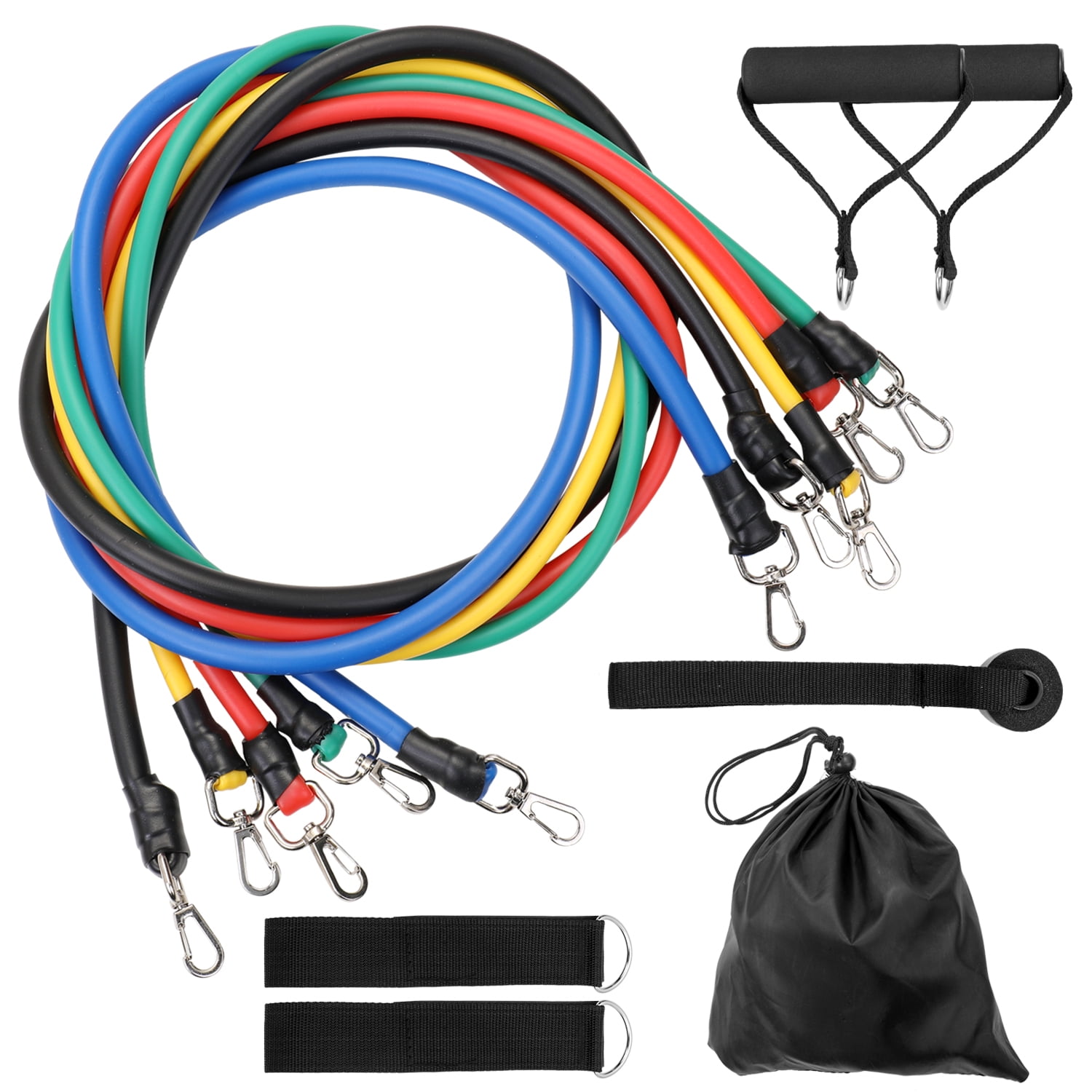 11pcs Resistance Bands Set Workout Fintess Exercise Tube Bands Door