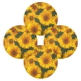 thumbnail image 2 of IAUYY Set of 1 Round Placemats for Dining Tables Heat-Resistant and Wear-Resistant DIY Printing Design Table Placemats，Applicable for Christmas Bright Yellow Color Of The Petals, 2 of 6