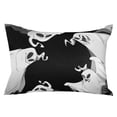 thumbnail image 2 of Halloween Throw Pillow Cover, Terror Ghost Black Rectangle Decorative Pillow Case Protector Soft Cushion Cover Lumbar Pillowcase for Couch Sofa Bedroom Car Chair Decor 20x26 Inch, 2 of 8