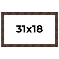 31x18 Frame Brown Burl Real Wood Picture Frame Width 1.625 Inches | Interior Frame Depth 0.5 Inches
