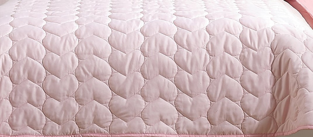 Urban Playground Helaine 2-Piece Pink Solid Quilt Set, Twin