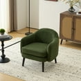 thumbnail image 3 of Ktaxon Corduroy Accent Chair, Deep Seat Armchair with Wood Legs, Comfy Sinlge sofa for Living Room, Bedroom, Reading Nook Green, 3 of 9