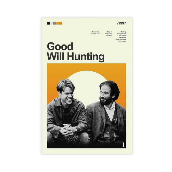 Good Will Hunting Movie Poster, Modern Vintage Movie Posters Canvas Poster for Living Room Bedroom Decor