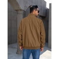 thumbnail image 7 of Colsmile Men's Bomber Jacket, Lightweight Casual Zip Up Windbreaker with Plaid Lining, 7 of 7