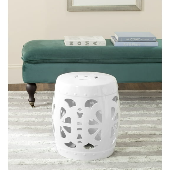 Safavieh Blossom Solid Indoor/Outdoor Garden Stool, Antique White