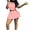 Pink, variant on Women Summer 2 Pieces Outfits Set Sleeveless for Tank Crop Top and Tennis Golf Skorts Mini Pleated Ruffle Skirt Solid Color Tracksuit Activewear